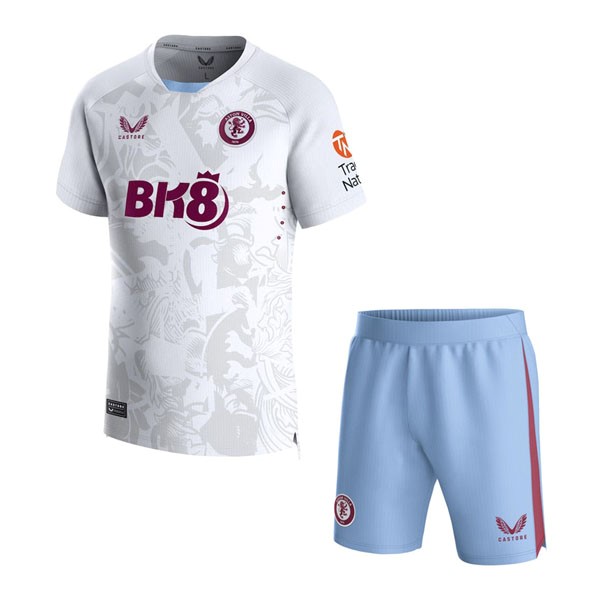 Camiseta Aston Villa Replica Segunda Ropa Niño 2023/24